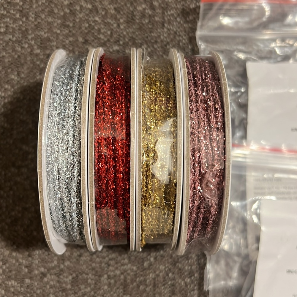 Stampin’ Up! Mini Tinsel Trim Combo Packs Lot of 4 NWT Retired Rare